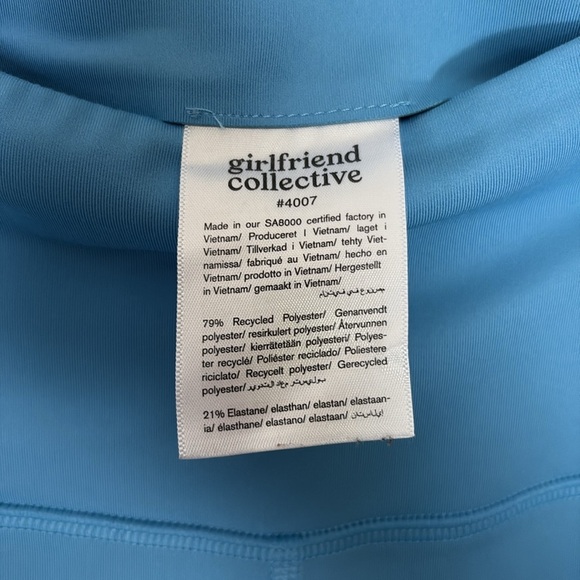 Girlfriend Collective Bright Blue High-Waisted Leggings #4007 size small - Picture 3 of 7